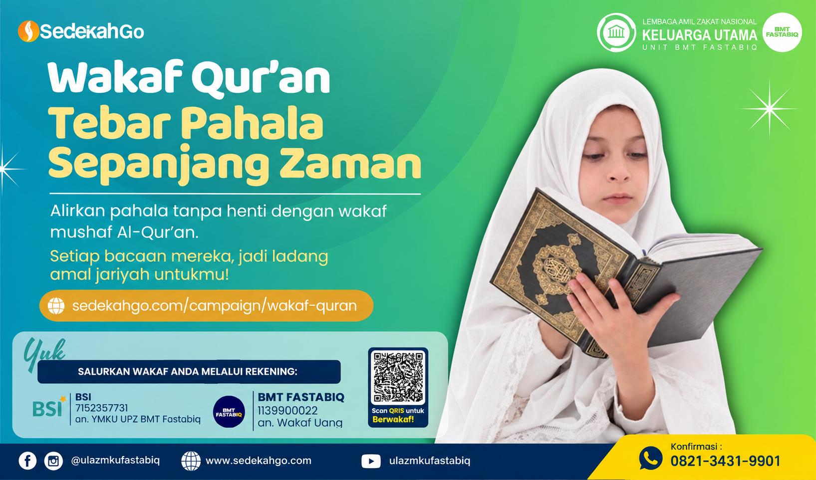 Wakaf Qur’an, Tebar Pahala Sepanjang Zaman Bersama BMT Fastabiq